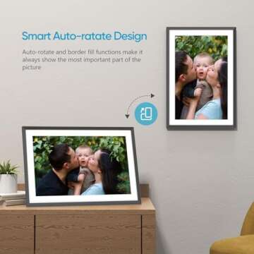 ARZOPA Digital Picture Frame 15.6" & 10.1" WiFi Digital Electronic Photo Frame with 32GB Storage