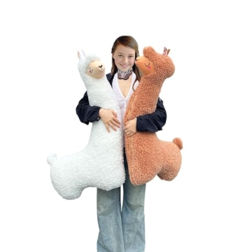 Hofun4U Llama Plush Pillow, 39 Inch Alpaca Plush Long Body Pillow, Alpaca Stuffed Animal, Christmas ...