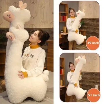 Hofun4U 39 Inch Llama Plush Pillow for Cozy Comfort