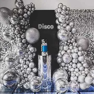 Metallic Sliver Balloon Different Sizes 110 Pcs 18 12 10 5 Inch Chrome Balloon Garland Arch Kit Confetti Balloons Latex Party Balloons for Graduation Baby Shower Birthday Wedding Party Decorations