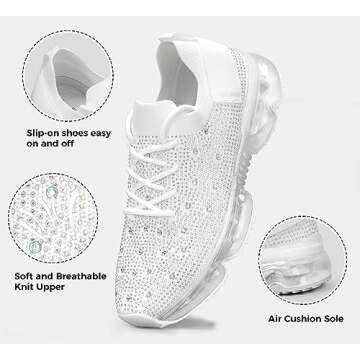 LUCKY STEP Women's Air Cushion Fashion Sneakers - Stylish & Comfy