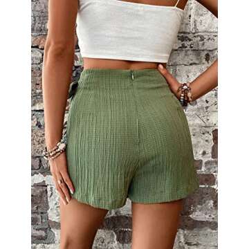 WDIRARA Women's Summer Mini Wrap Shorts Skorts - High Waist & Stylish