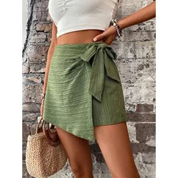 WDIRARA Women's Summer Wrap Skorts - Stylish & Comfortable