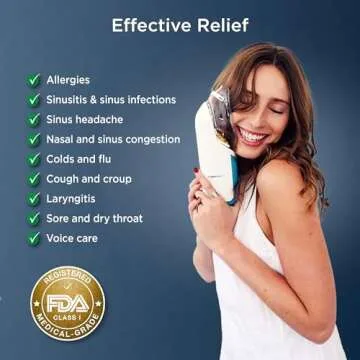 Mypurmist Ultrapure Steam Inhaler (Plug-in)- Handheld Steamer, Vaporizer, & Humidifier for Sinus Relief, Nasal Congestion, Cold & Cough, & Vocal Care for Singers (Base Kit)