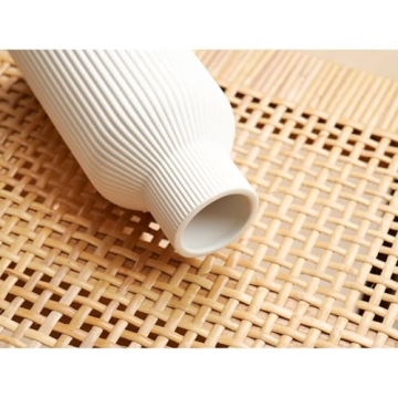 HEGELDA White Ceramic Vase Set - 3 Sizes for Elegant Decor