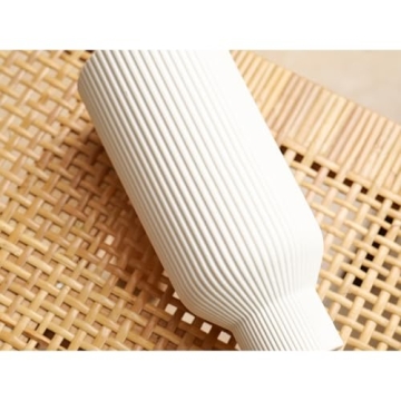 HEGELDA White Ceramic Vase Set - 3 Sizes for Elegant Decor