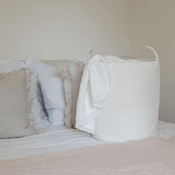 OrganiHaus Cotton Rope Basket for Toys and Blankets