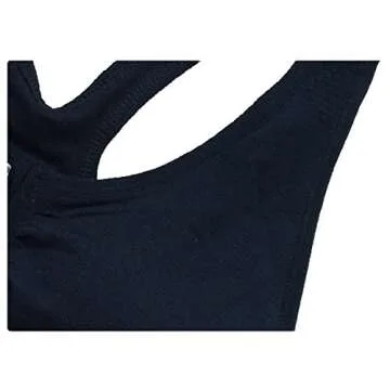 ohlyah Women's Zipper Front Closure Sports Bra Racerback Yoga Bras (XXX-Large, 2 Pack: Black Nude)