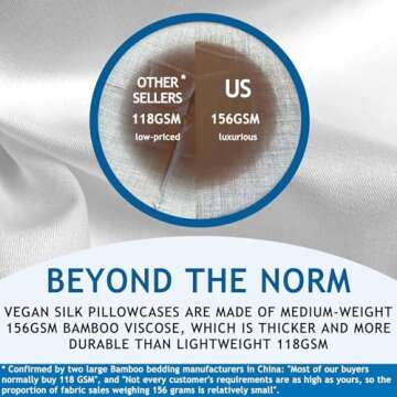 Cooling Pillow Cases King - 100% Viscose Bamboo Pillowcase Set of 2 Zippered, Cool Viscose Bamboo Pillow Cases for Hot Sleepers, Soft Pillow Cases