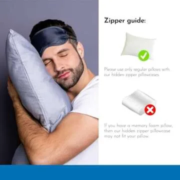 Cooling Pillow Cases King - 100% Viscose Bamboo Pillowcase Set of 2 Zippered, Cool Viscose Bamboo Pillow Cases for Hot Sleepers, Soft Pillow Cases