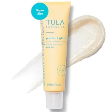 TULA Skin Care Protect + Glow Daily Sunscreen Gel Broad Spectrum SPF 30 - Skincare-First, Non-Greasy...