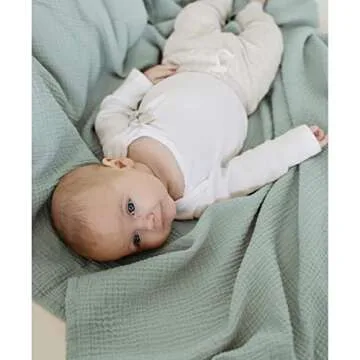 Konssy 3 Pack Soft Muslin Swaddle Blankets for Newborns