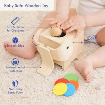 iGRATENS Montessori Coin Box Toy for Babies 6-12 Months