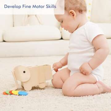 iGRATENS Montessori Coin Box Toy for Babies 6-12 Months