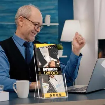 MaxGear 4" Acrylic Brochure Holders - Durable Display Solution