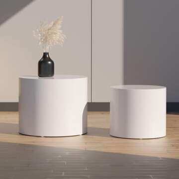 Durable KEVINSPACE Nesting Coffee Table Set for Small Spaces