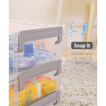 Sooez 6 Pack Extra Large Clear Pencil Boxes for Organization