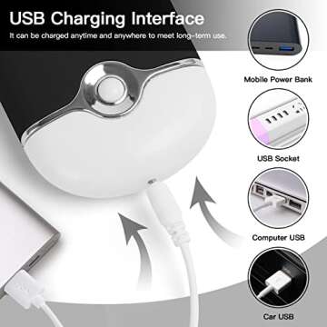 Rechargeable MISMXC Mini Eyelash Fan Dryer for Extensions