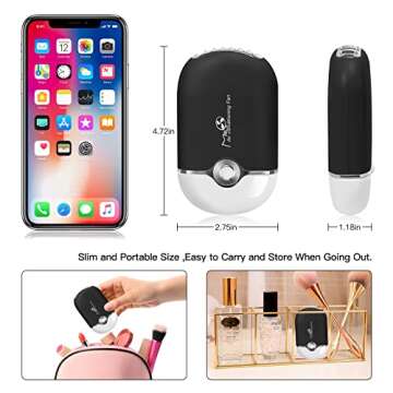 Rechargeable MISMXC Mini Eyelash Fan Dryer for Extensions