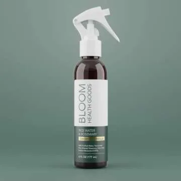 Bloom Health Goods Rosemary & Fermented Rice Water Tonic Growth Spray for Hair Health - Whole Plant Ingredients - 6 Fluid Ounces