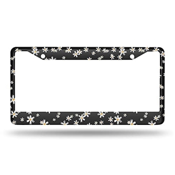 Beabes Elegant Flower License Plate Frame for Cars
