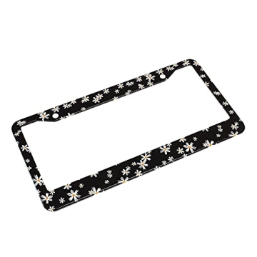 Beabes Elegant Flower License Plate Frame for Cars