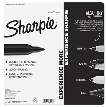 Sharpie Electro Pop Permanent Markers Fine Tip 24 Count