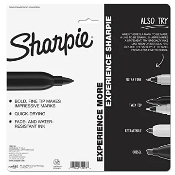 Sharpie Electro Pop Permanent Markers Fine Tip 24 Count