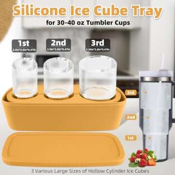 Tcamp Ice Cube Tray for 20-40 oz Tumbler Cup