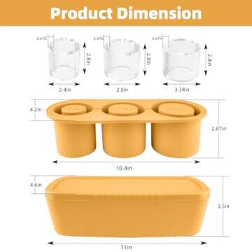 Tcamp Ice Cube Tray for 20-40 oz Tumbler Cup