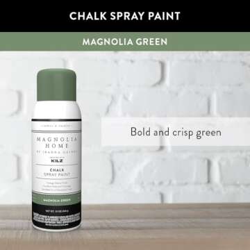 Magnolia Home by Joanna Gaines Interior/Exterior Spray Paint for Small Projects, Ultra-Matte, MAGNOLIA GREEN - 12 oz. Aerosol