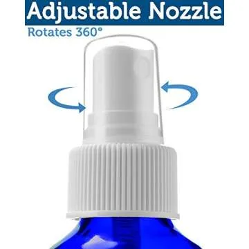 Sally's Organics 4oz Empty Blue Glass Spray Bottles - Small 4 oz Misters Great for Face Spritz, Esse...