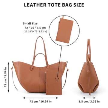 Eco-Friendly Vegan Leather Tote Handbag for Women