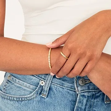 PAVOI Gold Plated Cubic Zirconia Stackable Ring for Women