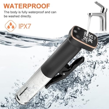 OOIIOR 1100W Sous Vide Machine Ultra-quiet IPX7 Waterproof