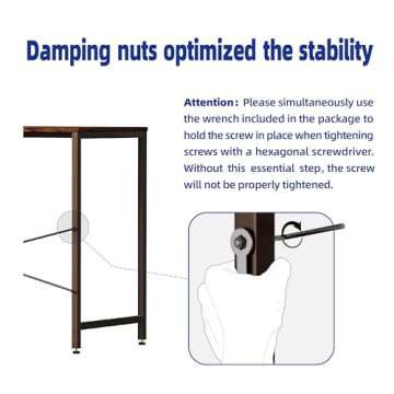 Pamray 32 Inch Computer Desk Small Spaces Desk with Storage Bag for Bedroom Writing and Home Office Work Small Study Desk Table Vintage