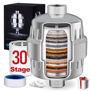 AISMIHO 30 Stage Shower Filter, Shower Filter for Hard Water - High Output Shower Water Filter to Re...