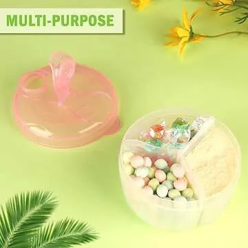 Accmor Baby Formula Dispenser On The Go, Formula Container to Go, Non-Spill Rotating Three-Compartment Formula Dispenser and Snack Storage Container for Infant Toddler Traveling