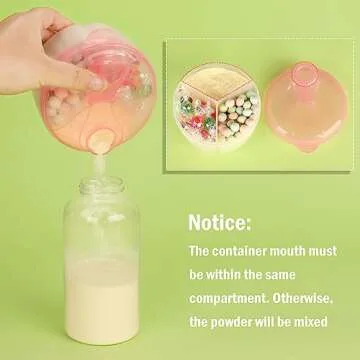 Accmor Baby Formula Dispenser On The Go, Formula Container to Go, Non-Spill Rotating Three-Compartment Formula Dispenser and Snack Storage Container for Infant Toddler Traveling