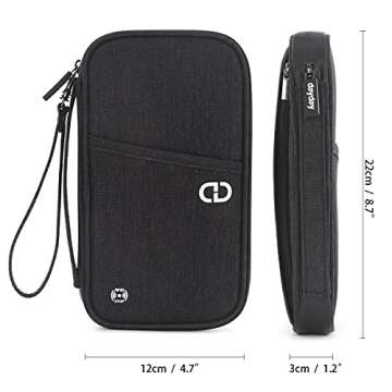 dayday® Passport Holder for Travel Family - RFID Blocking Travel Wallet Organizer Bag for Documents...