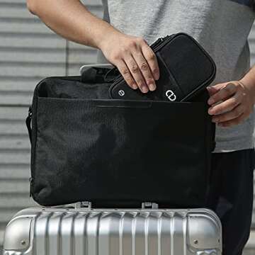 dayday® Passport Holder for Travel Family - RFID Blocking Travel Wallet Organizer Bag for Documents - Water-Resistant Passport Wallet with Wrist Strap, Up to 4 Passports - 8.7 x 4.7 x 1.2 Inches