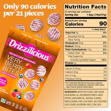 Drizzilicious Very Berry Rice Cakes - Guilt-Free Sweet Treats