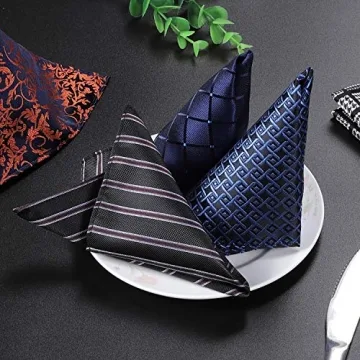 40 Pack Men's Pocket Squares - Assorted Handkerchief Set