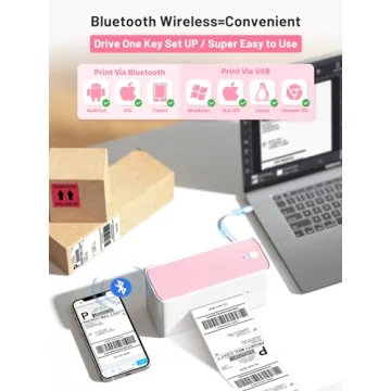 Phomemo 241BT Bluetooth Thermal Label Printer for Shipping