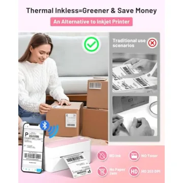 Phomemo 241BT Bluetooth Thermal Label Printer for Shipping