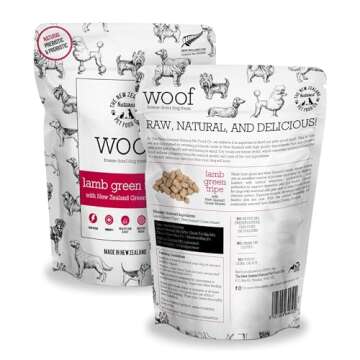 The New Zealand Natural Pet Food Co. WOOF Freeze Dried Dog Treats - Lamb Green Tripe, High Protein, ...