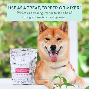 The New Zealand Natural Pet Food Co. WOOF Freeze Dried Dog Treats - Lamb Green Tripe, High Protein, Large & Small Dog, Topper or Dog Treat - 1.4 oz