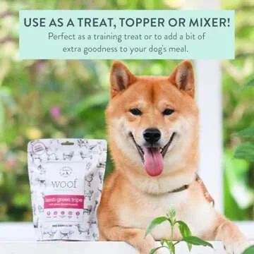 The New Zealand Natural Pet Food Co. WOOF Freeze Dried Dog Treats - Lamb Green Tripe, High Protein, Large & Small Dog, Topper or Dog Treat - 1.4 oz