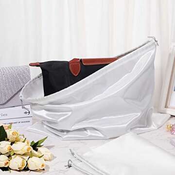 30 Silky Drawstring Dust Bags for Handbags & Shoes