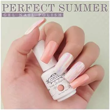 Perfect Summer Semi-permanent Gel Polish 6 Colors Gel Nail Soak Off UV LED Manicure Elegant Collection Nail Set 8ML 035